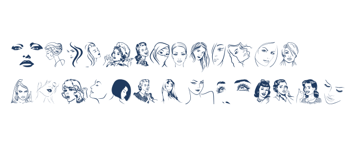 Woman Faces Lowercase