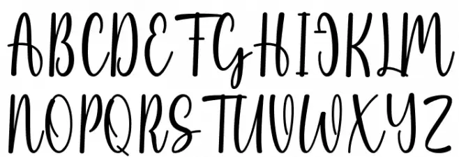 Woman Love Font UPPERCASE