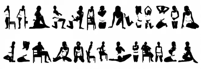 WomanSilhouettes Caratteri MAIUSCOLE