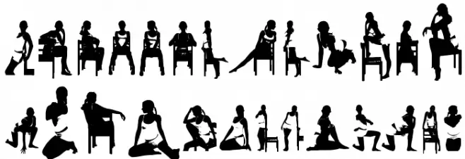 WomanSilhouettes Caratteri MINUSCOLO