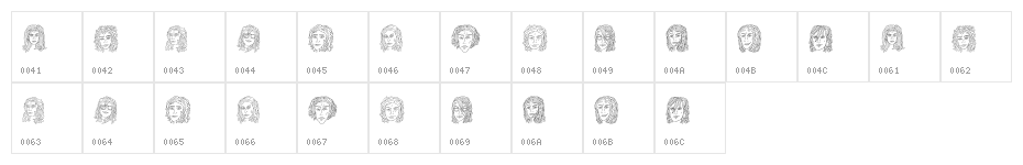 Womano Regular Character Map