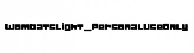Wombats light_PersonalUseOnly  Fuentes Gratis Descargar