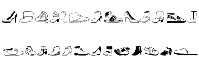 Women And Shoes Шрифта ВЕРХНИЙ