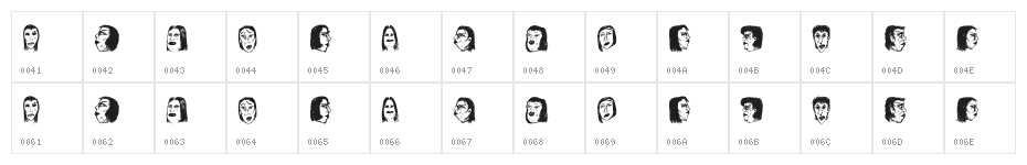 Women Heads Regular Character Map