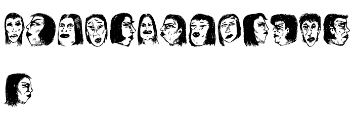 Women Heads Regular Caratteri MINUSCOLO