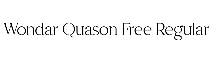 Wondar Quason Free Regular  नि: शुल्क फ़ॉन्ट्स डाउनलोड