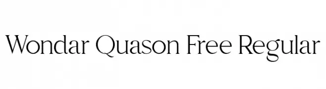 Wondar Quason Free Regular  Free Fonts Download