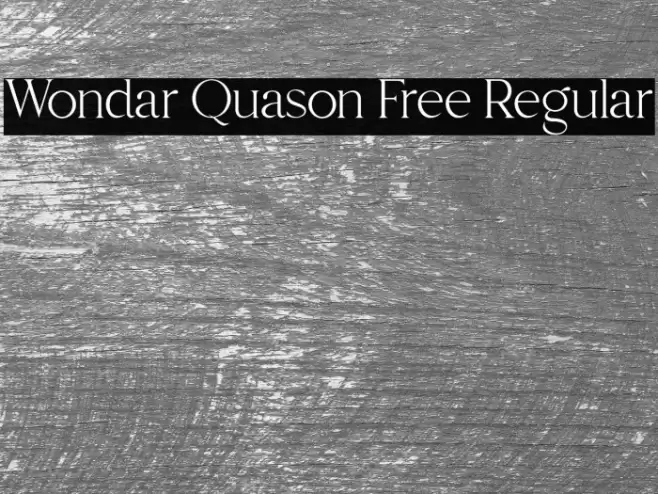 Wondar Quason Free Regular Font examples