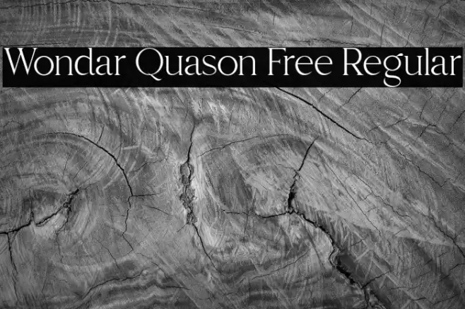 Wondar Quason Free Regular Font examples
