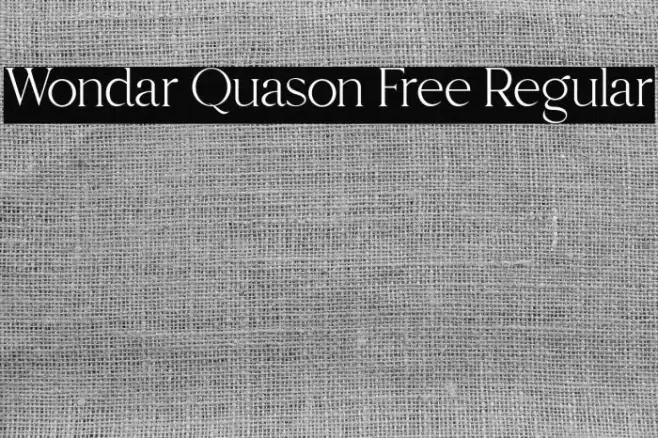 Wondar Quason Free Regular Font examples