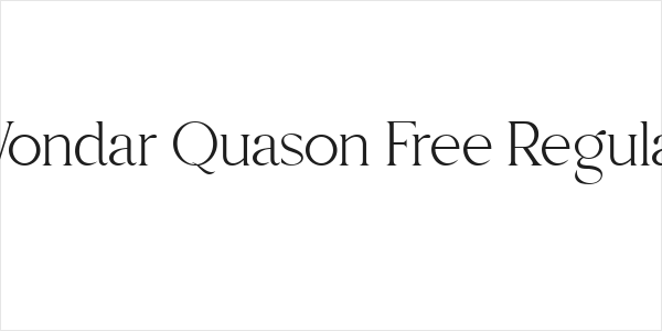 Wondar Quason Free Regular Logo