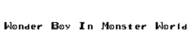 Wonder Boy In Monster World  フリーフォントのダウンロード
