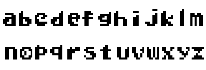 Wonder Boy In Monster World Font LOWERCASE