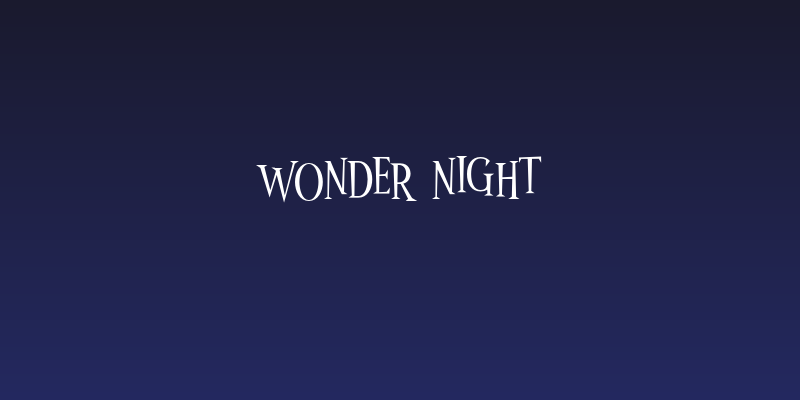 Wonder Night Social Header