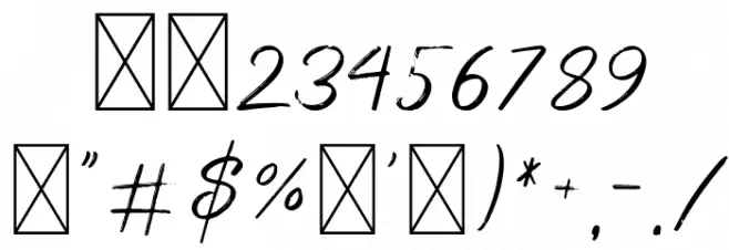 Wonder Scribble Font OTHER CHARS