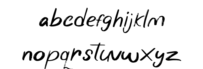 Wonder Scribble फ़ॉन्ट लोअरकेस