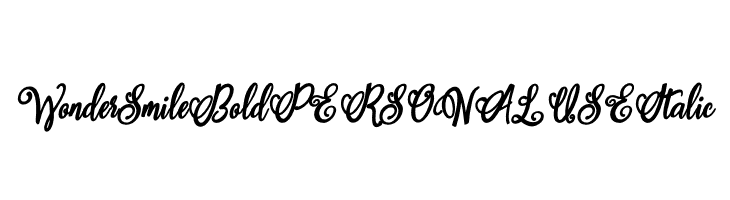 Wonder Smile Bold PERSONAL USE Italic  font caratteri gratis