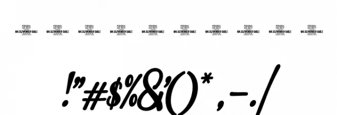 Wonder Smile Bold PERSONAL USE Italic Font OTHER CHARS
