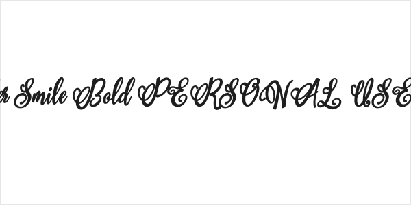 Wonder Smile Bold PERSONAL USE Italic Logo