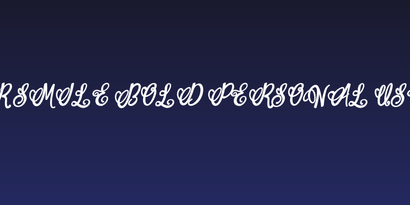 Wonder Smile Bold PERSONAL USE Italic Social Header