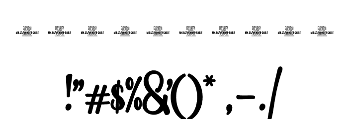 Wonder Smile Bold PERSONAL USE Regular Font OTHER CHARS