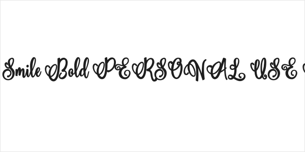 Wonder Smile Bold PERSONAL USE Regular Logo