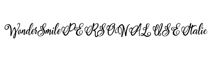 Wonder Smile PERSONAL USE Italic  baixar fontes gratis