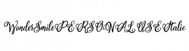 Wonder Smile PERSONAL USE Italic  les polices de caractères gratuit tlcharger