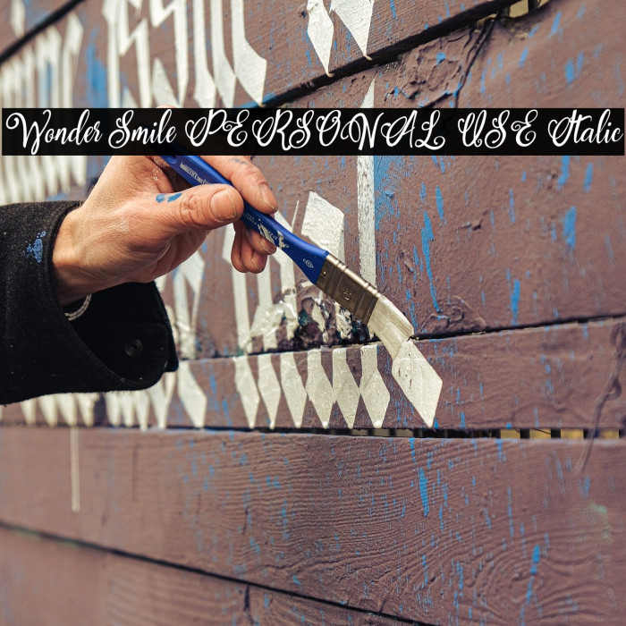 Wonder Smile PERSONAL USE Italic Example 2