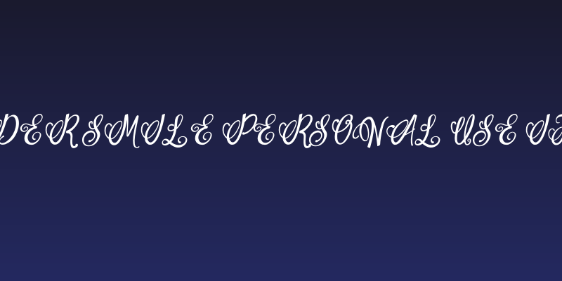 Wonder Smile PERSONAL USE Italic Social Header
