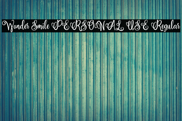 Wonder Smile PERSONAL USE Regular Example 2