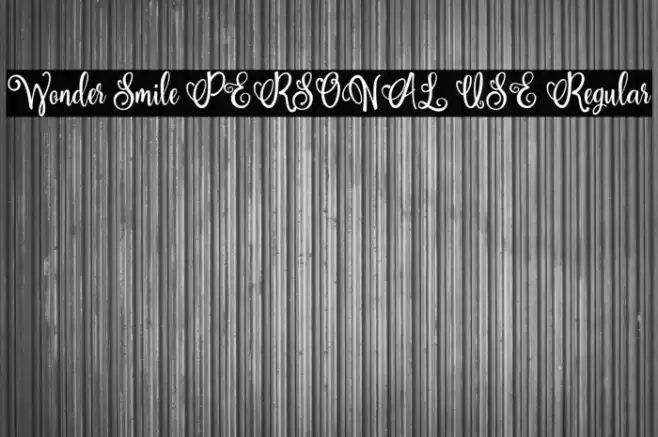 Wonder Smile PERSONAL USE Regular Font examples