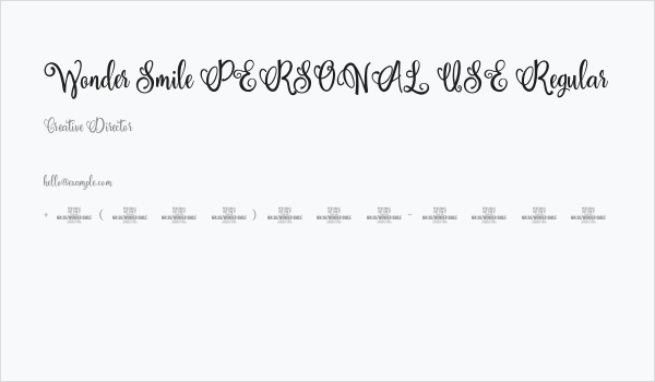 Wonder Smile PERSONAL USE Regular Business Card