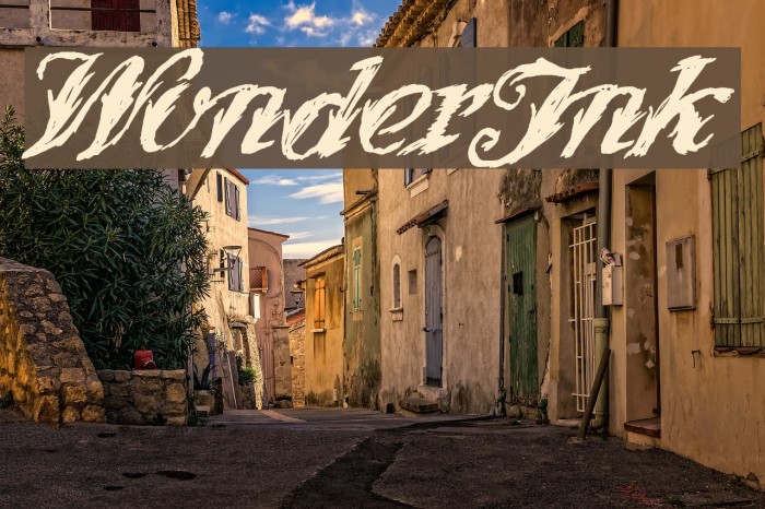 WonderInk Font examples