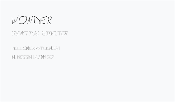 Wonder Business Card