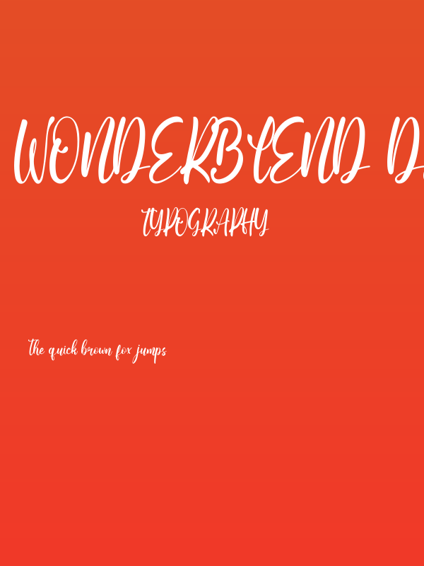 Wonderblend Demo Poster