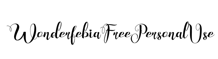 WonderfebiaFreePersonalUse  Скачать бесплатные шрифты