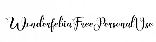 WonderfebiaFreePersonalUse  フリーフォントのダウンロード