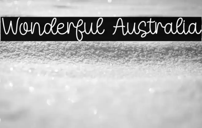 Wonderful Australia Font examples