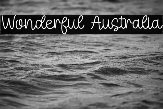 Wonderful Australia Font examples