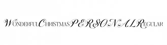 Wonderful Christmas PERSONAL Regular  font caratteri gratis