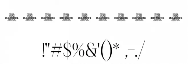 Wonderful Christmas PERSONAL Regular Font OTHER CHARS