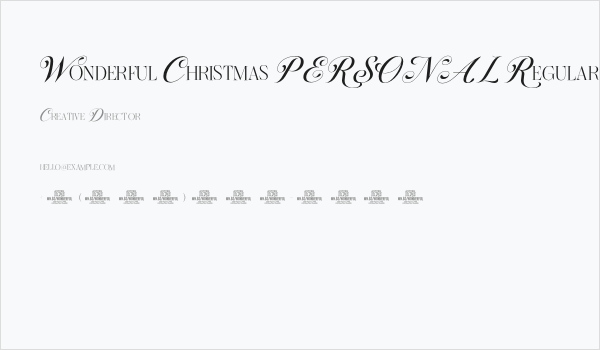 Wonderful Christmas PERSONAL Regular Business Card