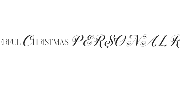 Wonderful Christmas PERSONAL Regular Logo