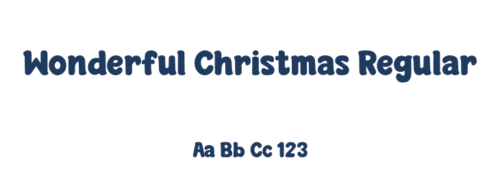 Wonderful Christmas Regular Font Preview