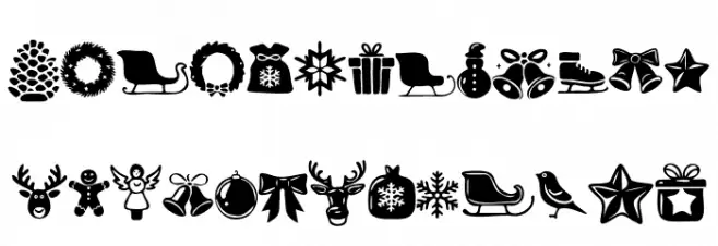 Wonderful Christmas Symbols Regular Polices MAJUSCULES
