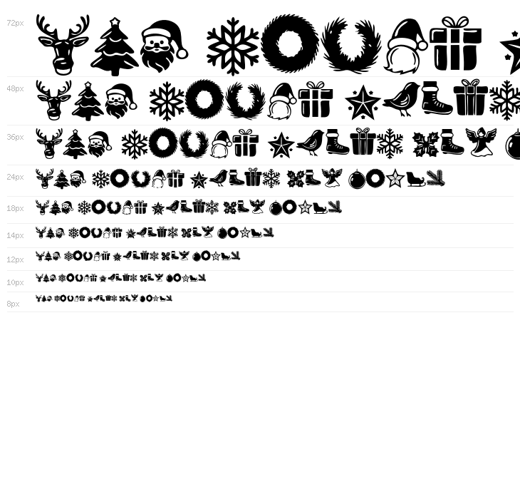 Wonderful Christmas Symbols Regular Waterfall