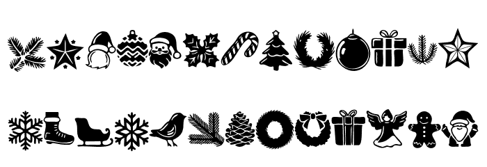 Wonderful Christmas Symbols Regular Font LOWERCASE