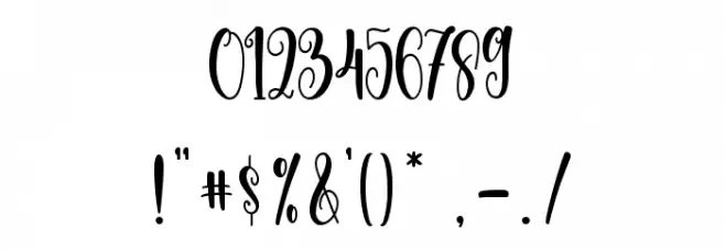 Wonderful Christmas フォント その他の文字