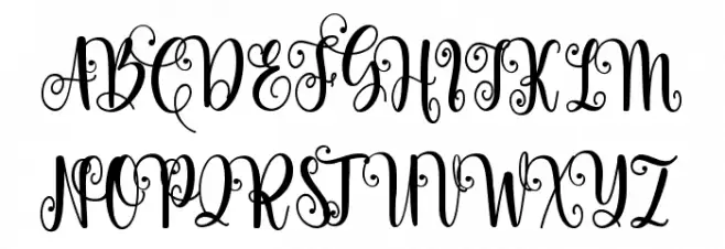 Wonderful Christmas フォント 大文字